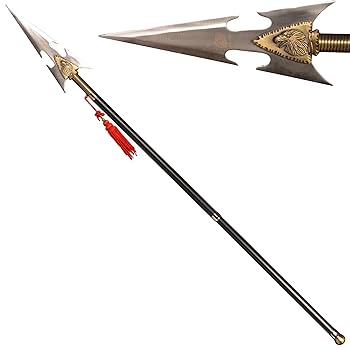Amazon.com: SV 手工打造戰士矛傳統中國武器舊武器金屬56 英吋